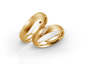 Anillo de matrimonio con diamantes naturales Oro 18K